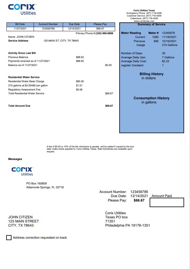  Minol USA business utility bill 